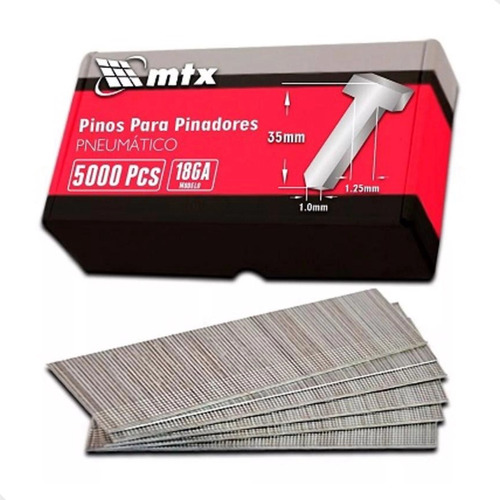 5000 Pinos Para Pinador Pneumático 35mm X 1,25mm Mtx