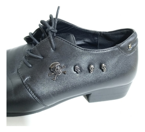 Zapatos Oxford Bondage Calaveras Hombre Talla 42 Generica