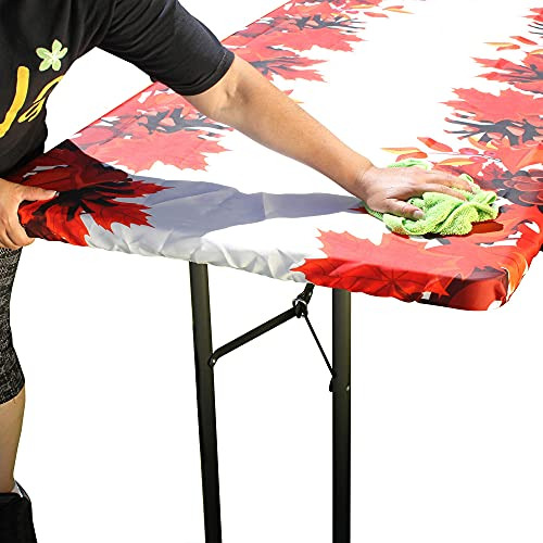Mantel Elástico De Poliéster 1.83m Para Mesa Plegable