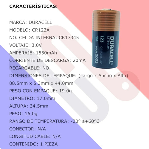 10x Bat Cr17345 Cr123a 3v De Litio