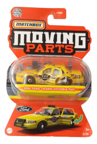 Taxi Ford Crown Victoria Moving Parts Matchbox Abre Puerta