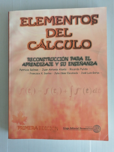 Elementos Del Cálculo Reconstrucción Para El Aprendizaje Y 