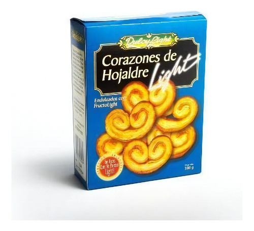 Pasabocas Dulcy Light Corazones De Hojaldre Caja X 180 Gr