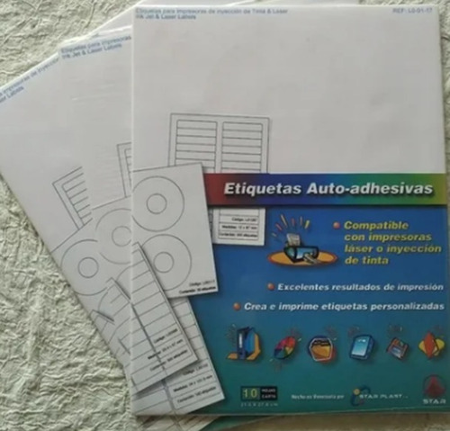 Etiquetas Para Cd/dvd Autoadhesivas (25 Hojas)