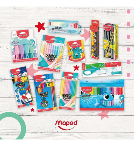 Kit Escolar Set Utiles Maped X4 Articulos Jardin Infantil