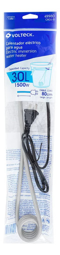 Calentador De Inmersión P/agua #8 De 30 L, 1500 W, Volteck C