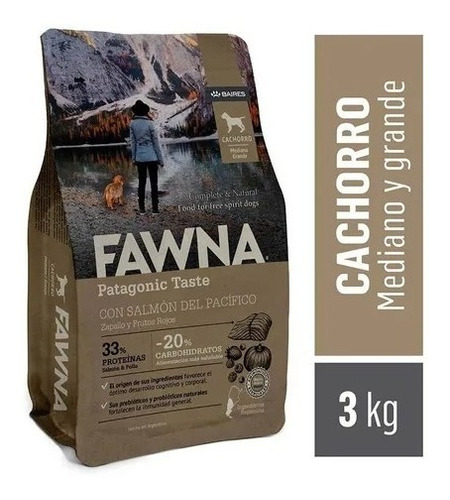 Alimento Fawna Perro Puppy Cachorro Mediano Grande Bolsa 3k