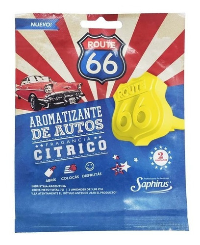 Aromatizante Saphirus Route 66 Citrico