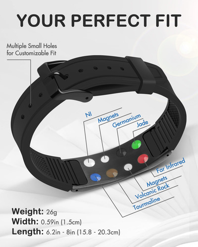 Pulseras Deportivas Magnéticas De Silicona 7 En 1 Con Energí