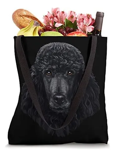 Cara De Perro Caniche Negro Bolsa De Tela