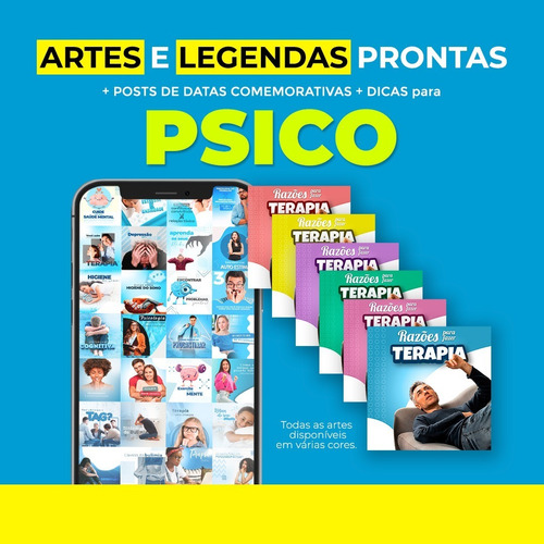 Pacote De Artes E Legendas Prontas Para Psicólogos