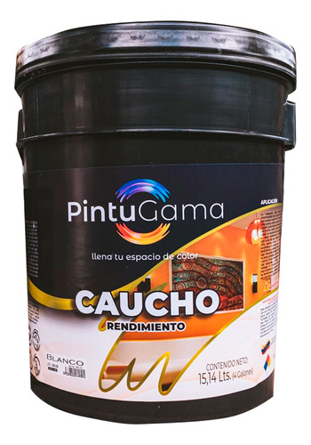 Pintura De Caucho Pintugama Tipo C Cuñete 4 Galones