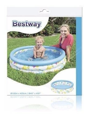 Pileta Infantil Bebe Fondo Del Mar Bestway 102x25cm 101lts