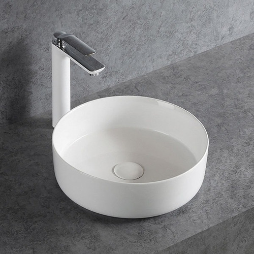 Imagen 4 de 5 de Bacha De Apoyo De Porcelana Cilíndrica De 36 Cm