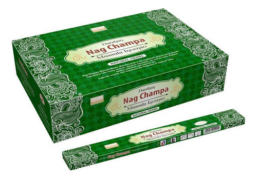 Incenso Massala Nag Champa Green Box Com 25 Caixas