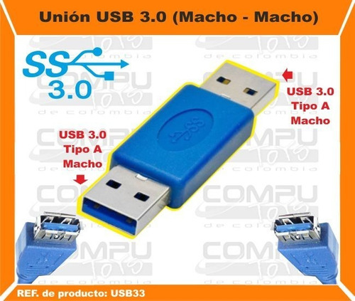 Unión Usb 3.0 (macho - Macho) Ref: Usb33 Computoys Sas
