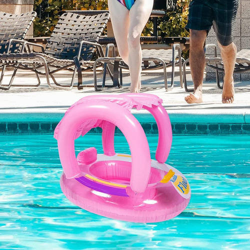 Flotador Inflable Salvavidas Para Bebe Con Techo Proteccion