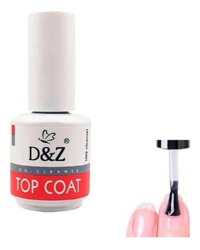 Top Coat D&z 15ml No-cleanse Selante D&z Brilho Unhas Gel