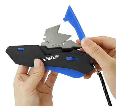 Craftec Cortador De Caja De Cuchillos Retráctil Con Funda Y