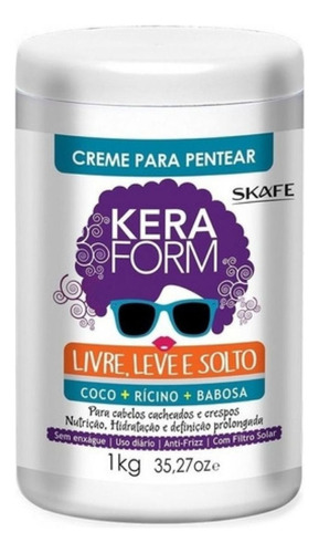 Creme P/ Pentear Keraform Livre,leve E Solto 1kg Skafe