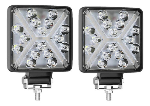 X2  Foco Neblinero Led 48w Bicolor Auto Moto Camioneta /q174