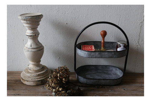 Soporte Pequeño Philpety Vintage De Metal Galvanizado Rústic