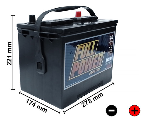 Acumulador Full Power 12v 600 Amp Bateria Modelo Fp-24-600