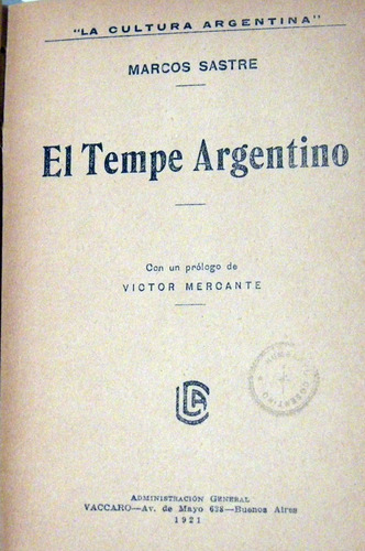 Marcos Sastre El Tempe Argentino 1921 Delta E Islas