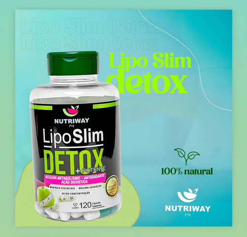 Liposlim Detox - Nutriwayfit - Kit Com 3 Sabor Não possui