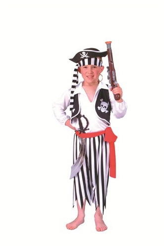 Disfraz Para Niño Pirata Talla L (12-14) 5 Piezas Halloween