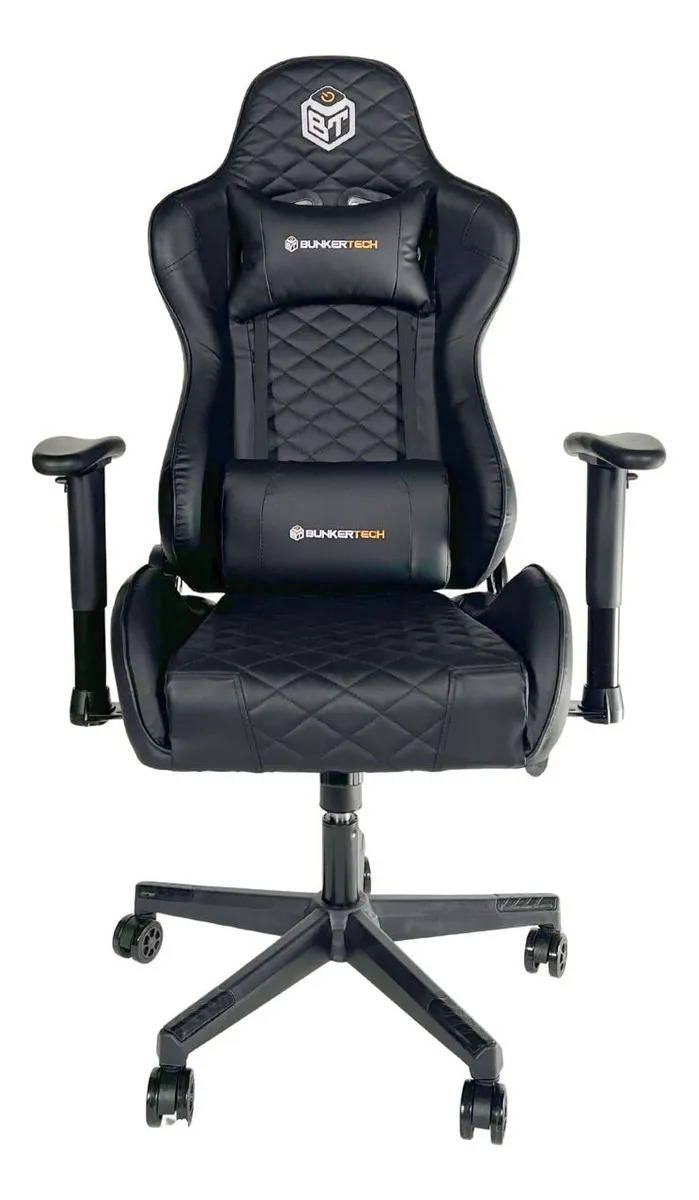 Cadeira Gamer Ergonômica Elite Reclinável Apoio Ajustável Preto Couro Sintético