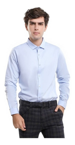 Camisa Lisa Formal Para Hombre Mod.cccn Marca Lob®