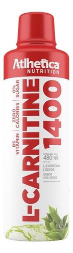 Queimador de gordura de carnitina com sabor de chá verde Atlhetica Nutrition 480 ml