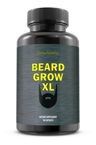 Beard Grow Xl Suplemento Vello Facial Crecimiento De Barba 