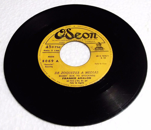 Frankie Avalon Bobby Sox To Sockings Vinilo 45 Chile Doo Wop (Usado)