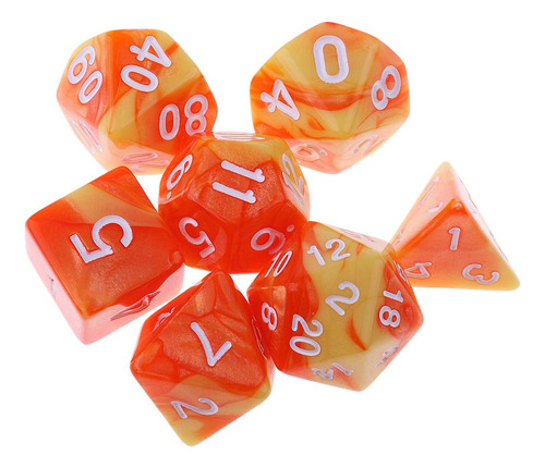5 Paquete De 5-10 Dados Poliédricos De 7 Uds Para 5 Piezas