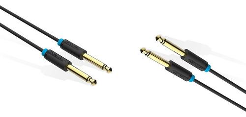 Plug 6.5mm Macho Cable Pvc 200cm Audio Mp3 Nitido Oro Ts