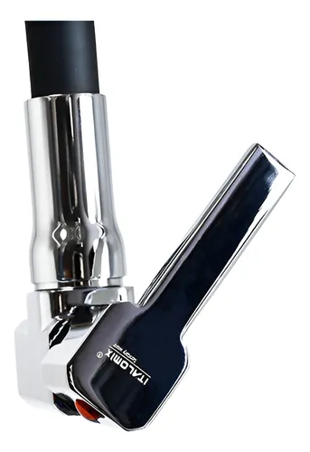 Grifo Flexible Negro De Pared Italomix Lh-3310