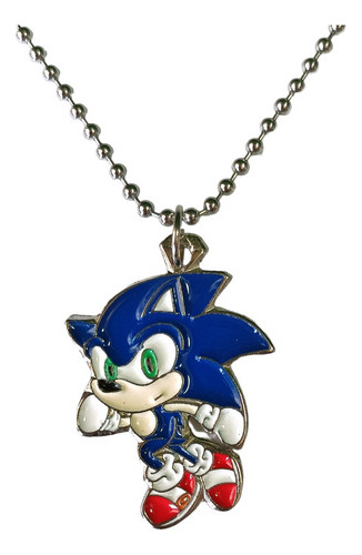 Colgante Collar Sonic Gamer Cadena Acero Quirurgico 