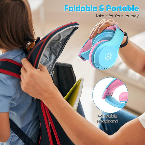 Producto Generico - Wixgear Auriculares Para Niños, Limita. Color Rosa/Rebel Fun