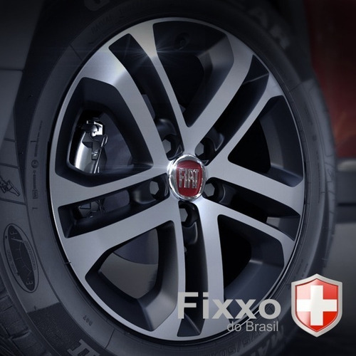 Imagem 5 de 9 de 4 Calotinhas Miolo Tampa Roda Fiat Toro Black Jack