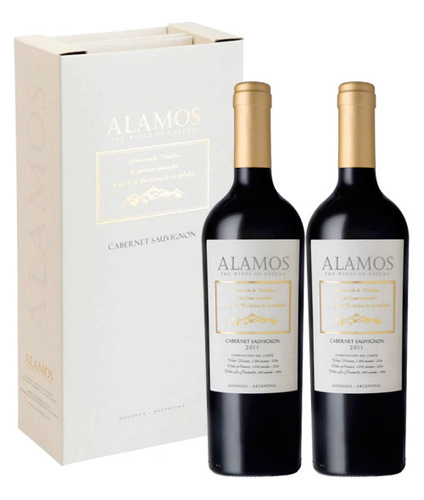 Vino Alamos Cabernet Sauvignon Estuche X 2 Unidades