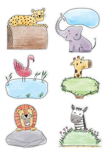 Creative Teaching Press Safari Friends Recortes De 6.0 in (a