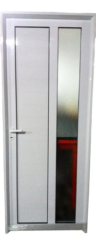 Puerta Exterior Aluminio 80x200 Reforzada Vidrio 4mm Envio