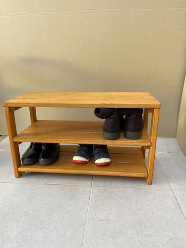 Zapatero Organizador Botinero De Madera + Patas Marrón Claro Marrón Claro