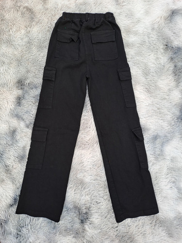 Pantalon Cargo Mujer / Mezclilla / Doble Bolsa