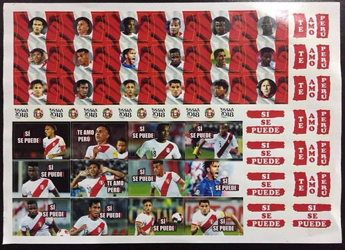 Stickers De La Selección Peruana   Si Se Puede  Rusia 2018 :