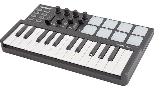 Teclado Controlador Midi Parquer Mini Midi 25 Teclas, 8 Pads