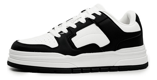 Zapatilla Hombre Blanco Negro Fiesta Salir Kevingston