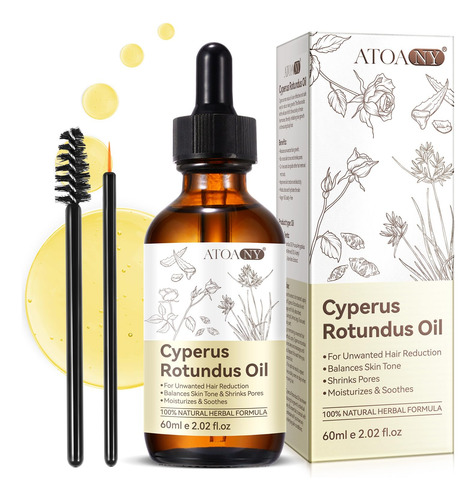 Óleo De Depilação Qrzbpzwe Cyprus Rotundus 60ml Para Toda A
